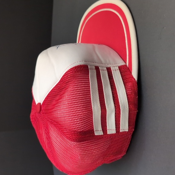 VTG,Webb's Lanes Mount Forest Red/White 3 Stripe Snapback Trucker Hat. - Picture 8 of 13